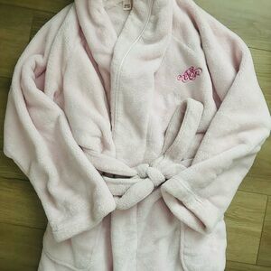 Victoria’s Secret Soft Pink Bathrobe with Embroidered Logo Angel Medium Large